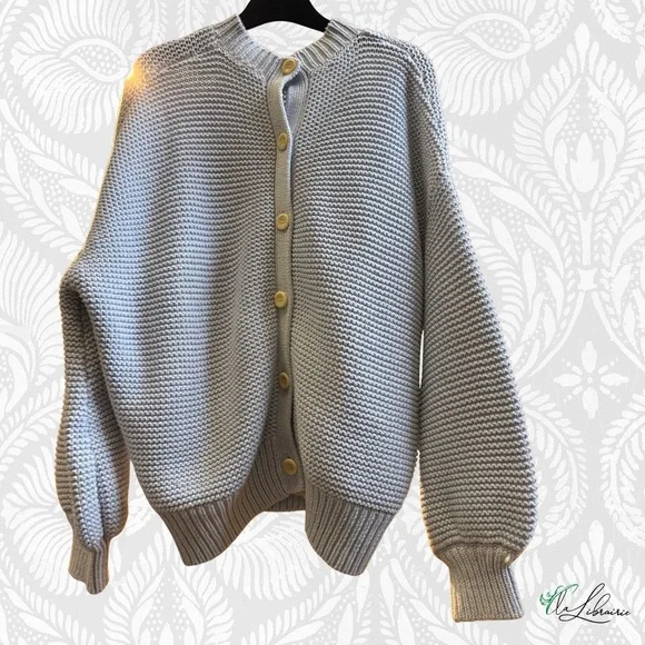 Alex Mill Button-Back Crewneck Knit Sweater - Picture 2 of 3